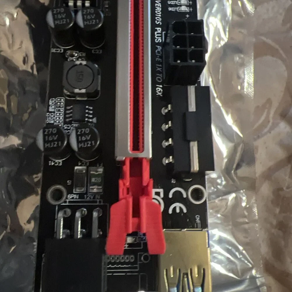 PCI-E 1x to 16x Powered USB3.0 GPU Riser Extender Adapter Card